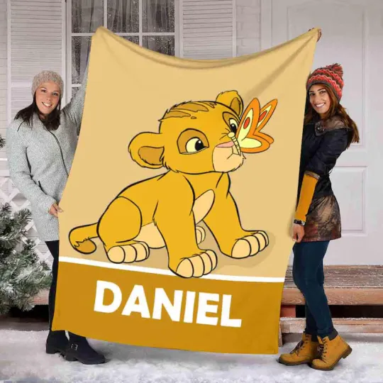 Discover Personalized Disney Lion King Baby Simba Fleece Blanket