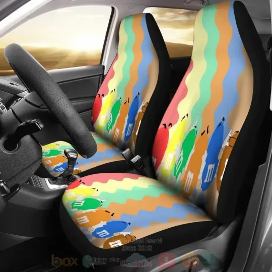 Discover M&M Choco Illustration Car Seat Covers