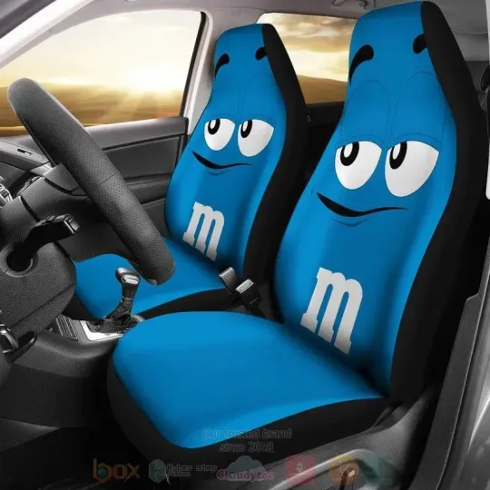 Discover M&M Blue Chocolate Car Seat Covers