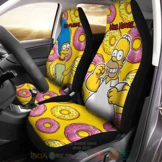 Discover Homer And Marge The Simpsons Car Seat Covers