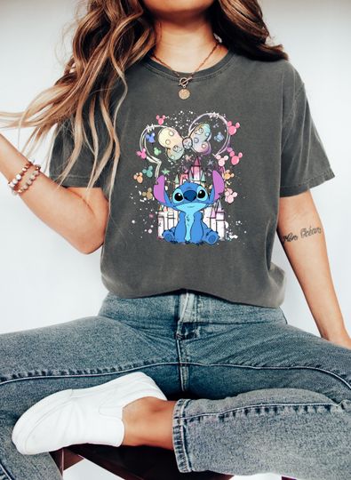 Discover Disney Stitch Shirt, Mickey Castle Tee, Lilo and Stitch Tee, Minnie Bow Shirt