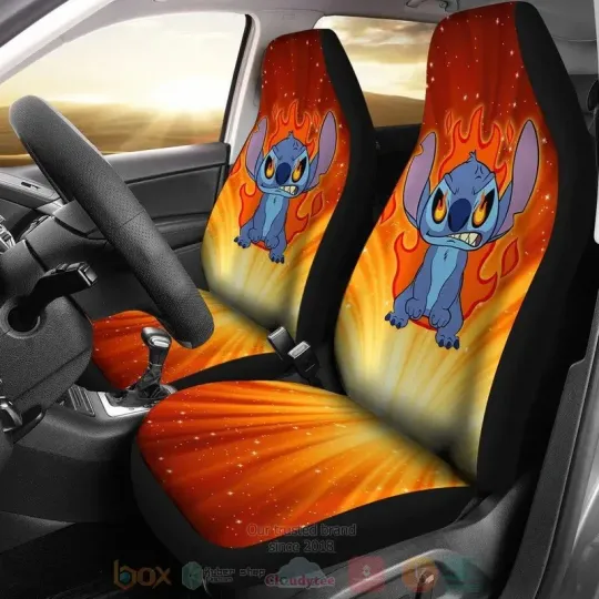Discover Stitch Angry Disney Cartoon Car Seat Covers