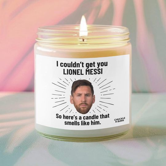 Discover Lionel Messi Scented Candle - Fan Gift for Football Enthusiasts