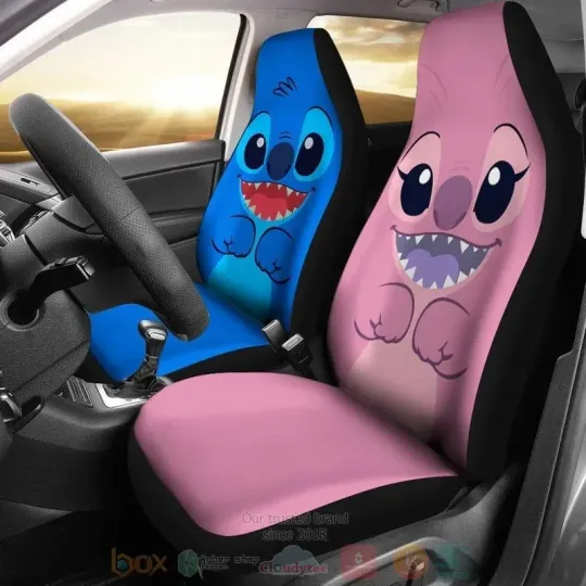 Discover Stitch & Angel Car Seat Cover