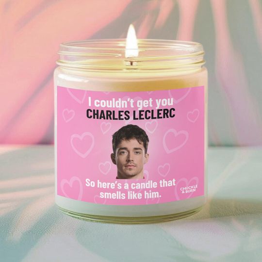 Charles Leclerc Scented Candle | Fan Gift for Motorsport Enthusiasts