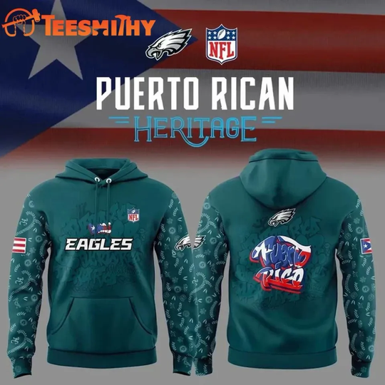Discover Philadelphia Eagle football Puerto Rican Heritage 3D Hoodie