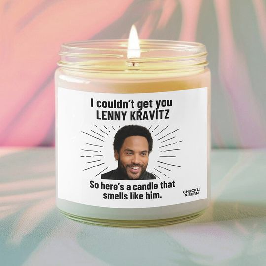 Lenny Kravitz Scented Candle, Fan Gift, Fandom Inspired