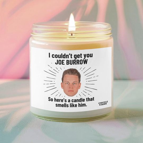 Discover Scented Candle Inspired by Joe Burrow - Fan Gift for Friends