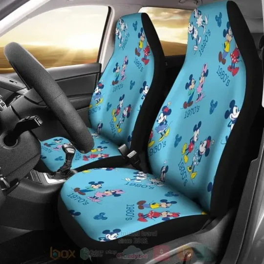 Discover Disney Couple Mouse Patterns Car Seat Covers