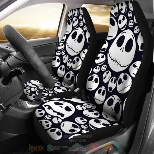 Discover Jack Skellington Face Pattern Car Seat Covers