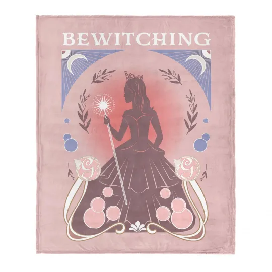Wicked Bewitching Glinda Disneyland Christmas Holiday Fleece Blanket