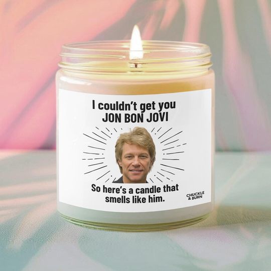 Discover Jon Bon Jovi Scented Candle - Fan Gift, Fandom Inspired Home & Living