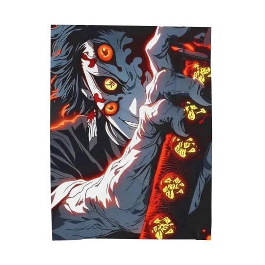 Discover Anime demon Yoriichi Tsugikuni Demon Form Fleece Blanket