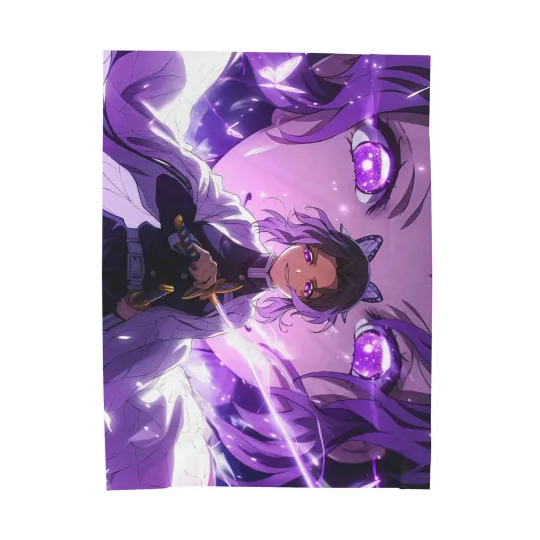Anime demon Shinobu Kocho Butterfly Hashira Fleece Blanket