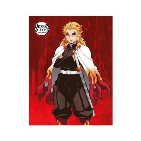 Discover Anime demon Kyojuro Kyo Rengokoo Pose Fleece Blanket