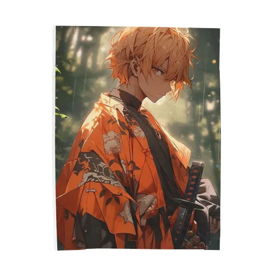 Discover Anime demon Thunder Breathing zenittsu Fleece Blanket