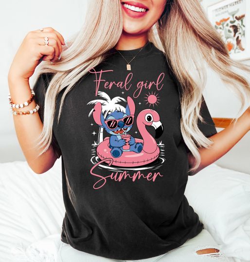 Discover Stitch Summer Vibes T-Shirt, Stitch Summer Shirt, Summer Vibes Shirt, Disney Summer Shirt