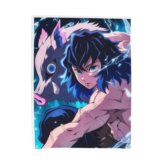 Discover Anime demon Hashibira Inosuke Fleece Blanket