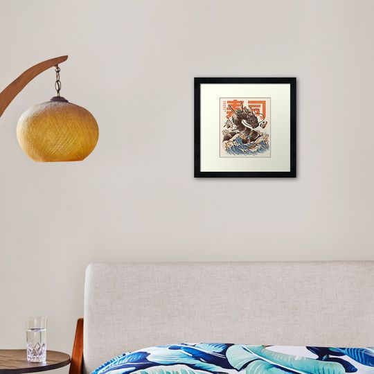 Discover Great Sushi Dragon  Framed Art Print