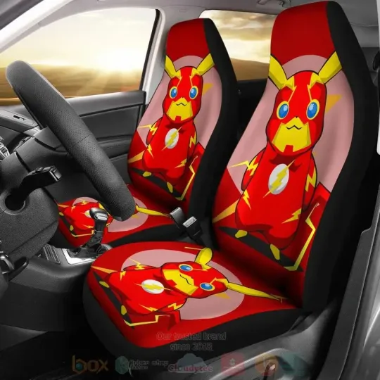 Discover Pika'chu Flash Anime Japan Car Seat Covers