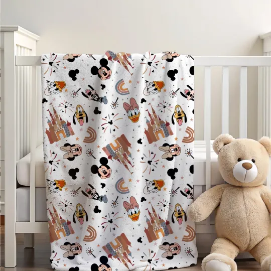 Discover Mickey Mouse And Friend Disney Blanket, Disney Mickey Happy Fleece Blanket