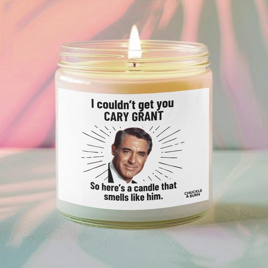 Discover Candle Inspired by Cary Grant and Fandom Gifts