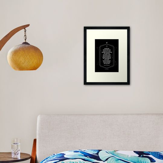 Discover Bene Gesserit Litany  Framed Art Print