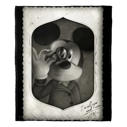 Discover Disney Mickey Mouse All Eyes Disneyland Fleece Blanket