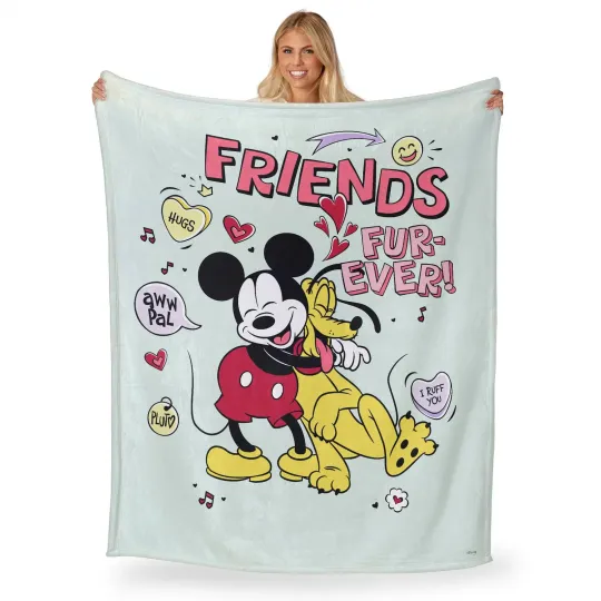 Discover Disney Mickey Mouse Friends Furever Disneyland Fleece Blanket