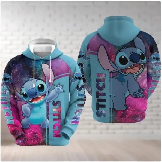 Discover Cute Stitch 3D Hoodie for Halloween and Christmas Gifts