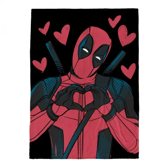 Deadpool Hearts Disneyland Christmas Holiday Fleece Blanket