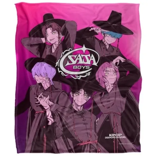Discover Kpop Demon Hunters Saja Boys Demons Christmas Holiday Fleece Blanket