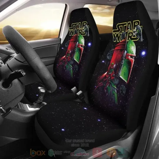 Star Wars The Mandalorian Mask Galaxy Car Seat Covers