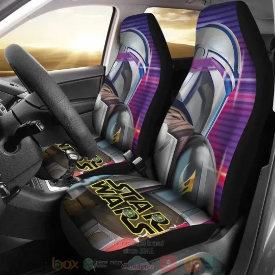 Star Wars The Mandalorian Suit Retrowave Car Seat Covers