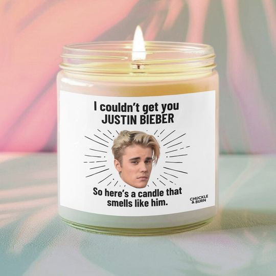 Discover Justin Bieber Scented Candle | Fan Gift, Fandom Inspired Candle