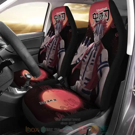 Discover Akaza demon Kimetsu No Yaiba Car Seat Covers Limited Edition