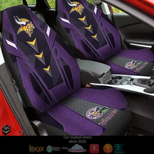 Discover American FootBall Club football Helmet Purple Car Seat Covers Limited Edition