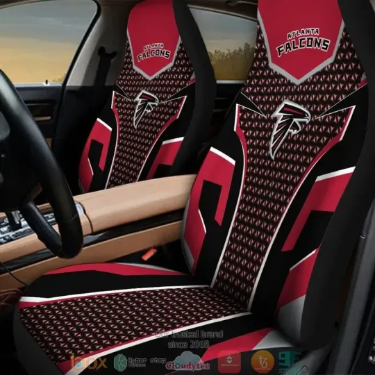 Discover American FootBall Club football Red Black Car Seat Covers Limited Edition