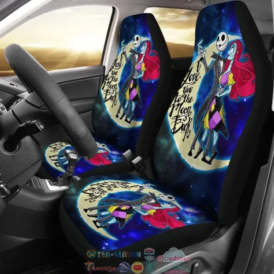 Discover Jack And Sally I Love You To The Moon And Back Car Seat Covers