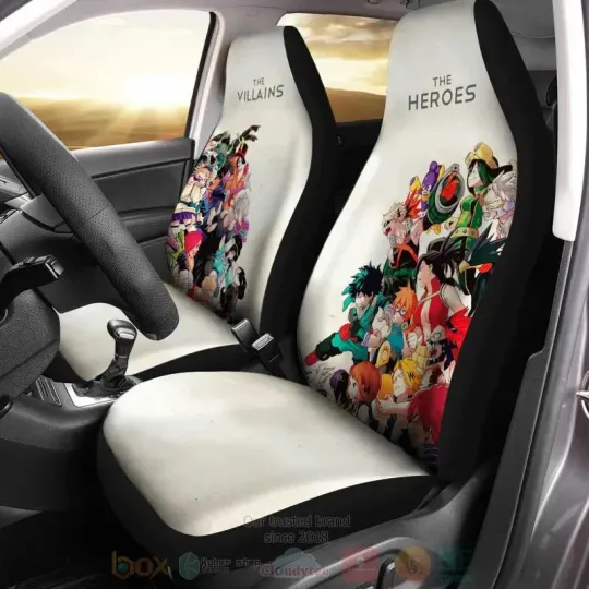 Heroes Vs Villains Custom Hero Anime Anime Car Seat Covers
