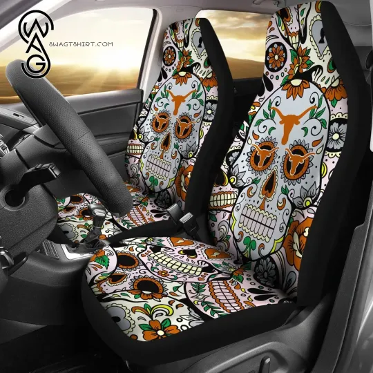 Discover Sugar Skull Ncaa Americna Sports Team Car Seat Covers