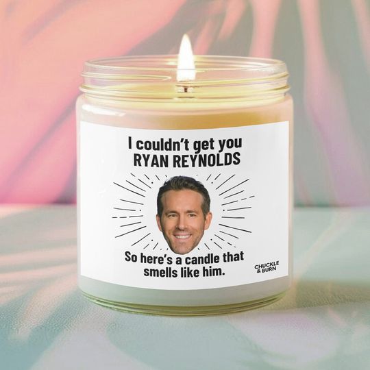 Discover Scented Candle Inspired by Ryan Reynolds | Fan Gift for Friends