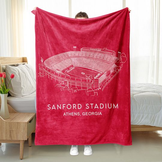Discover Sanford Stadium Blanket, Georgia State Football Stadium Blanket