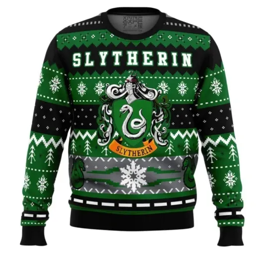 Harry Potter Slytherin House Ugly Christmas Sweater Gift For Christmas