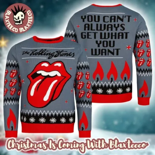 Discover The Rolling Stone You Cant Always Get What You Want Big Tougue Ugly Xmas Sweater