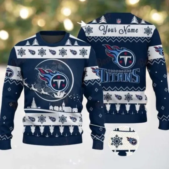 Discover Tennessee Football Team Titans Ugly Christmas Sweater Gift For Fan