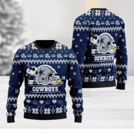 Discover Snoop Dallas Helmet Cowboys Ugly Christmas Sweater Gift For Fan