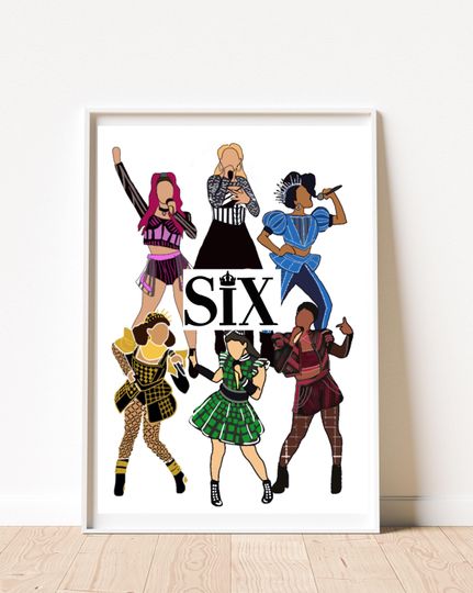 Discover Six The Musical Broadway Queens Illustration Poster