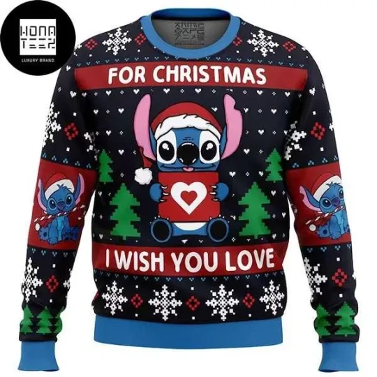 Discover Stitch For Christmas I Wish You Love 2023 Ugly Christmas Sweater