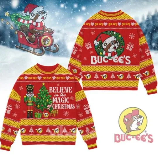 Bucees Believe In The Magic of Christmas Ugly Sweater S-5XL